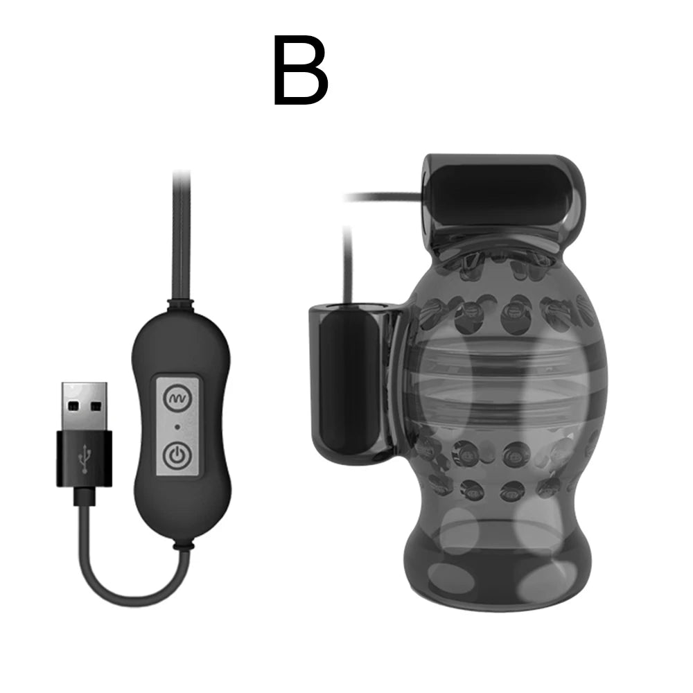 Penisvibrator, Sexspielzeug für Männer, 20 Geschwindigkeiten, Penistrainer, Ring, Eichelvibrator, Spielzeug für Erwachsene, verzögerte Ejakulation, männlicher Penis, Masturbation