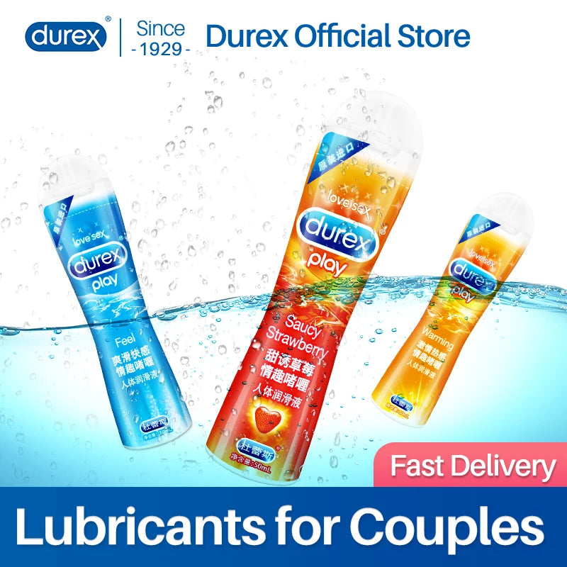 Durex 50 ml Gleitmittel auf Wasserbasis, Anal-Masturbations-Gleitmittel, Penis-Gel, Massageöl, Vaginal-Sexprodukte für Paare