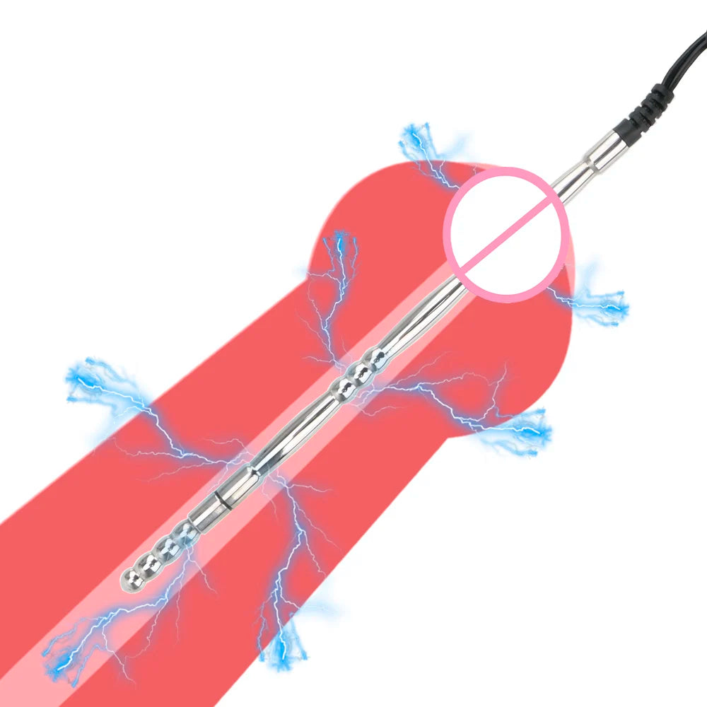 Medizinischer Elektroschock Penis Plug Männlicher Elektrostimulator Metall Harnröhrenkatheter Sounds Dilatator SM Sexspielzeug für Männer Masturbator