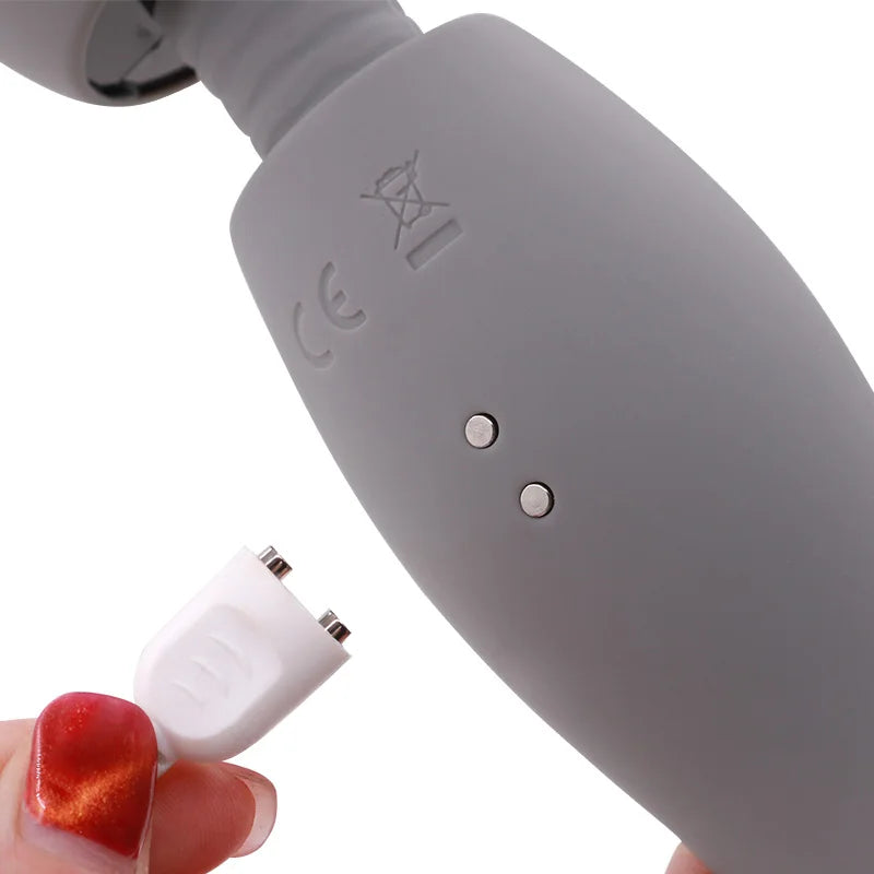 Vibrador potente con 5 tipos de frecuencia y control de potencia, doble motor, varita AV, masturbación vaginal, juguete sexual para mujeres adultas.