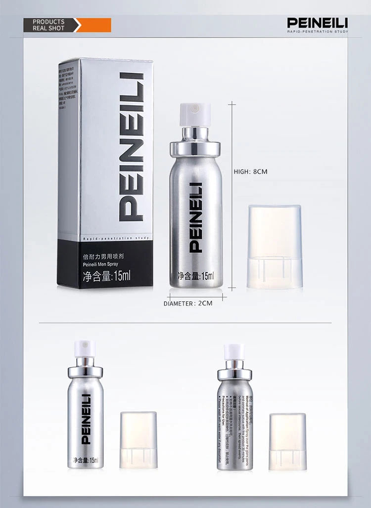 Sex-Verzögerungsspray für Männer, Penis, männliche äußere Anwendung, Anti-Vorzeitige Ejakulation, Sex-Produkte für Männer, Sexual-Verlängerungsspray, 15 ml