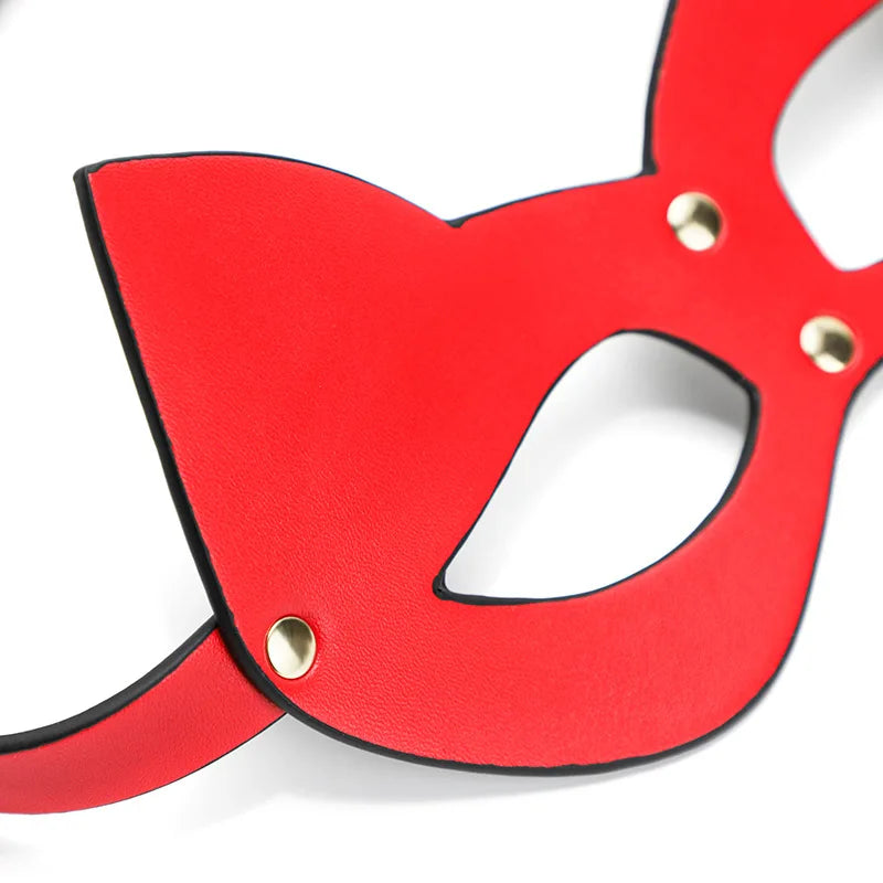BDSM Maske Sexspielzeug für Frauen Bondage Fesseln Leder Sexy Cosplay Kaninchen Katzenohr Hasenmaske Maskerade Party Gesicht Cosplay