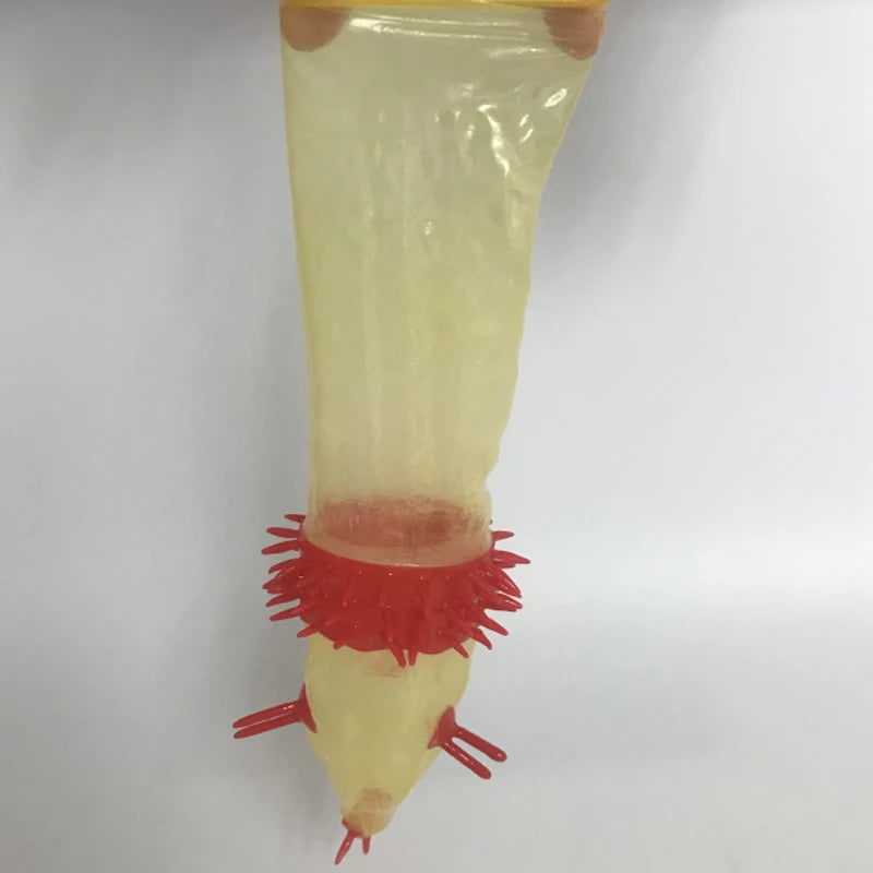 6 condones ultrafinos de látex para hombres que estimulan el punto G. Condones con puntos y estrías para estimular el orgasmo vaginal.