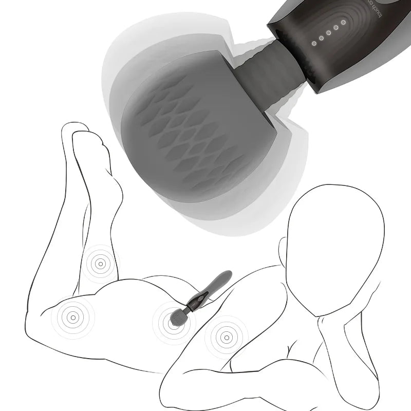 Vibrador potente con 5 tipos de frecuencia y control de potencia, doble motor, varita AV, masturbación vaginal, juguete sexual para mujeres adultas.