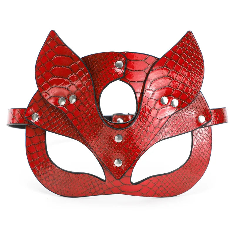 BDSM Maske Sexspielzeug für Frauen Bondage Fesseln Leder Sexy Cosplay Kaninchen Katzenohr Hasenmaske Maskerade Party Gesicht Cosplay