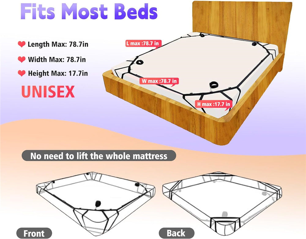 Esposas sexuales para ataduras de cama BDSM, esposas para tobillos, kit sexual sádico para esclavos SM, juego sexual para parejas, kit de herramientas para adultos mayores de 18 años, juguetes sexuales