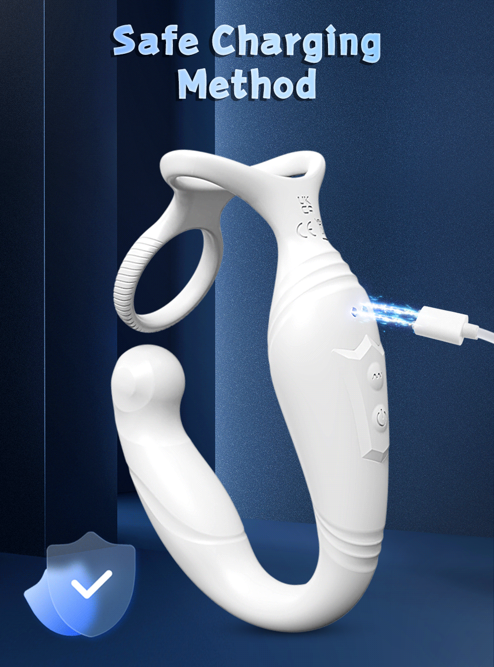 Männliches Sexspielzeug, rotierender Vibrator für Männer, Prostata-Massagegerät, Doppel-Penisring, Penisringe, Anal-Vibrator, Anal-Plug, Anal-Spielzeug für Männer