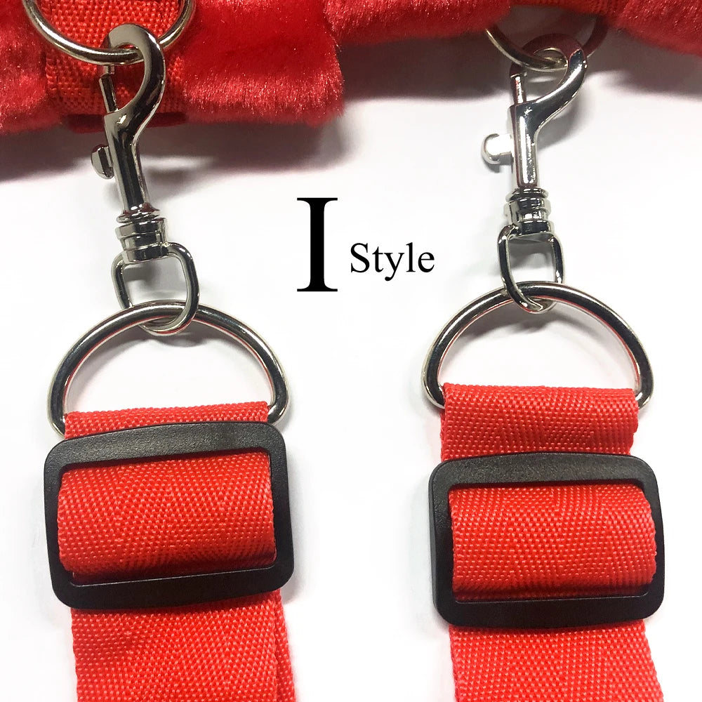 BDSM Bettgurt Bondage Bindung am Bett Bindung Sexspielzeug für Erwachsene Sex Bondage Gürtel Bett Flirten Handschellen Fußschellen Selbstbondage