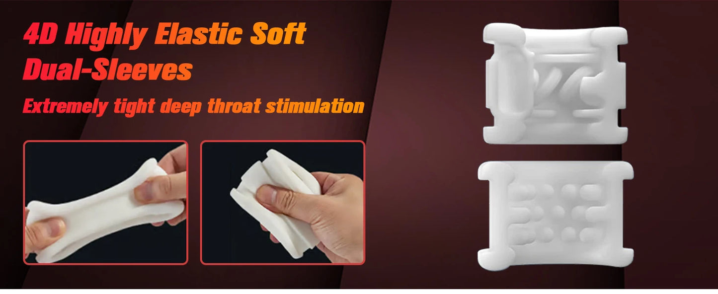 Masturbador masculino, juguetes sexuales para adultos para hombres, máquina sexual automática de empuje, vibrador giratorio para mamadas, masturbador, vibrador para pene.