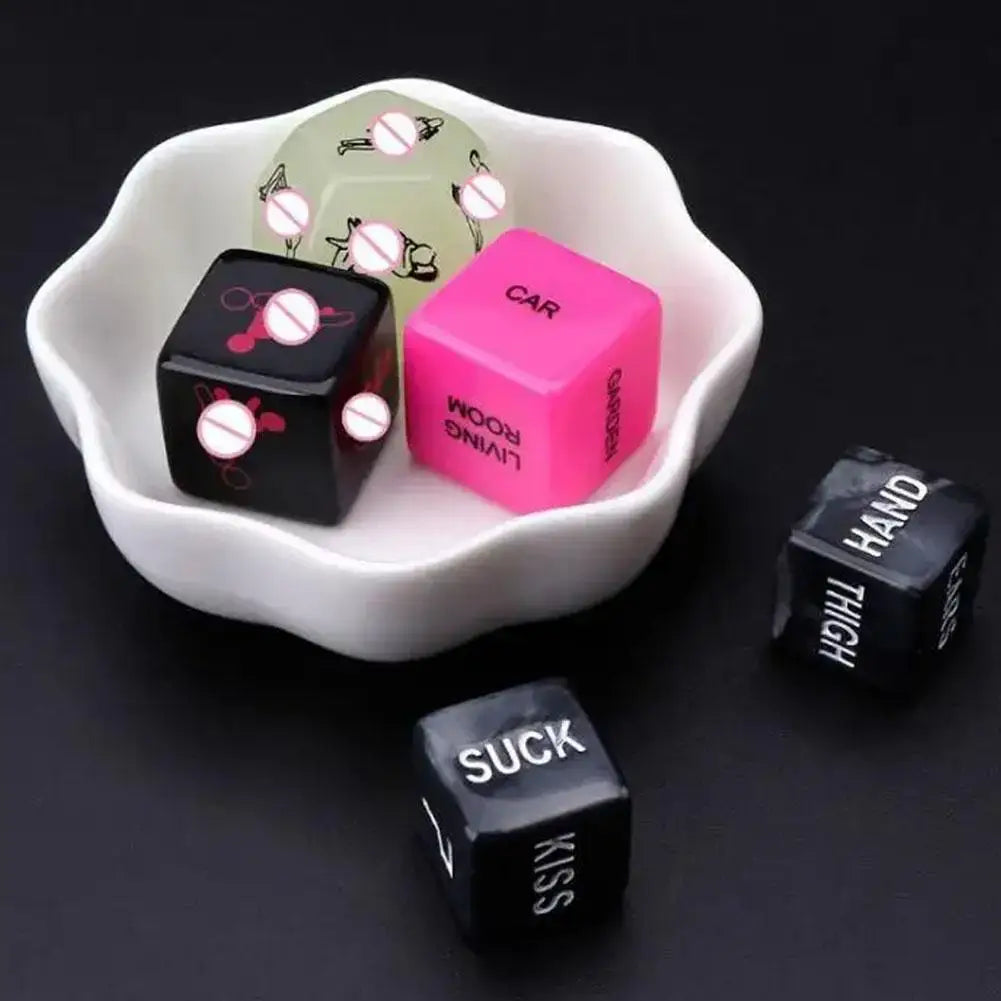Juego de 5 dados sexys para adultos, divertido juego de posturas de amor para parejas, erótico, noctilucente, para amantes, juego previo, juguete romántico para fiestas.