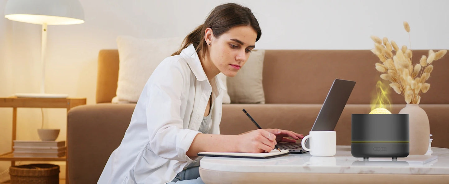 2025 New Model Starry Sky Projection Aroma Diffuser USB Plug-in Seven-color Romantic Atmosphere Lamp Humidifier