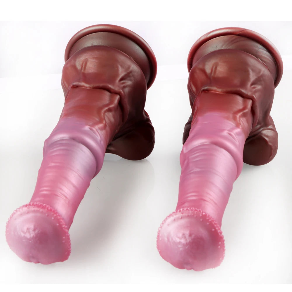 Consolador realista de caballo grande y suave, color negro, talla XXL, largo, para mujeres, adultos, juguete sexual para parejas, pene de silicona.