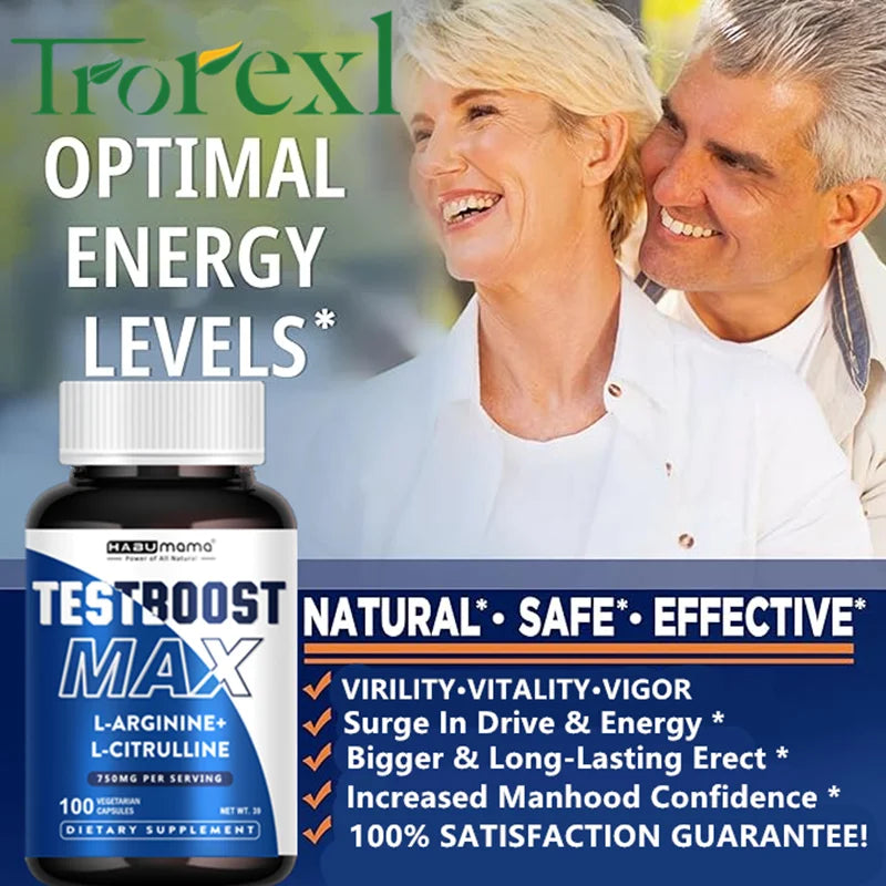 Suplemento definitivo para mejorar la masculinidad | Con respaldo clínico | 100 comprimidos para energía, resistencia y aumento de volumen | Vegano | Envío discreto