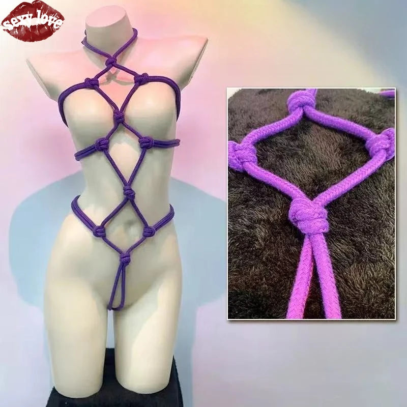 Conjunto de ataduras BDSM sexys para hombres y mujeres, productos eróticos para adultos, tentadores y eróticos.