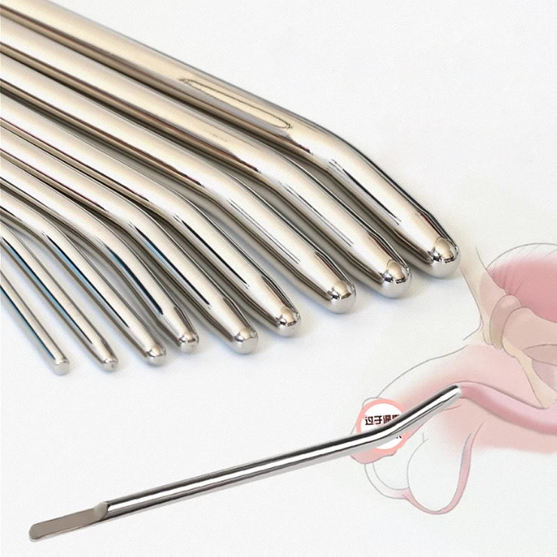 Erwachsene Sexspielzeug für Männer Penis Plug Dehnung Männliche Privatgüter Glatter Kopf Edelstahlkatheter Harnröhrengeräusche Dilatatoren