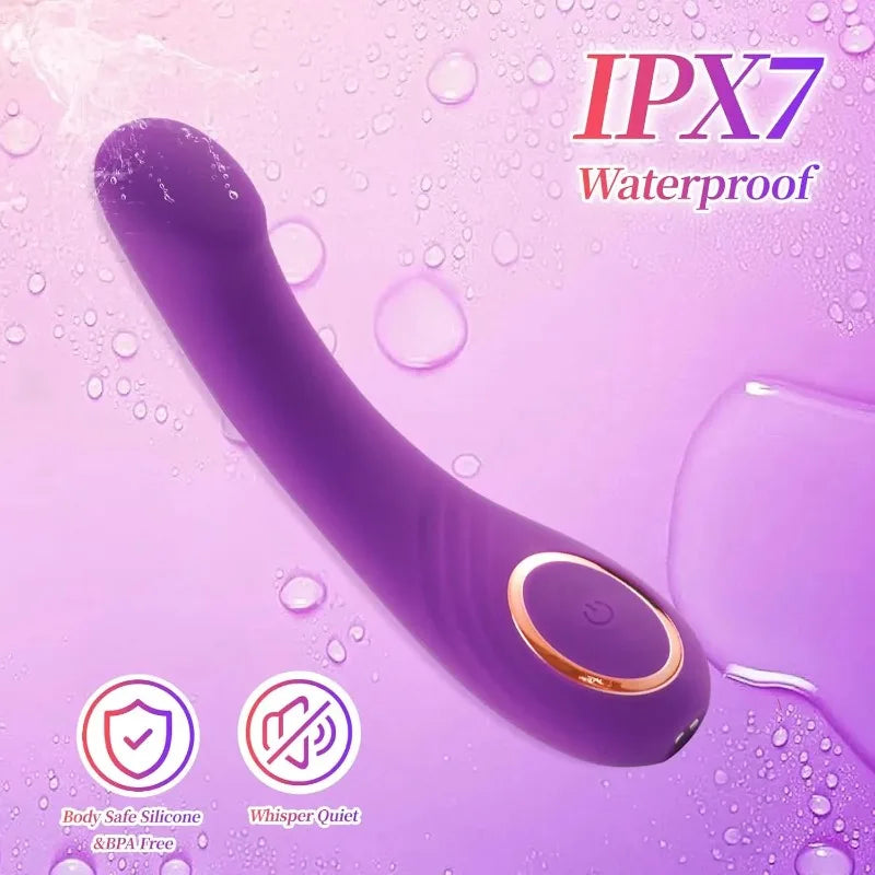 12 Vibrationsmodi Leistungsstarker Vibrator Silent Vibe G-Punkt Stimulieren Vaginale Massage Vibrierender Dildo Erwachsene Frauen Plurasre DUBNIY