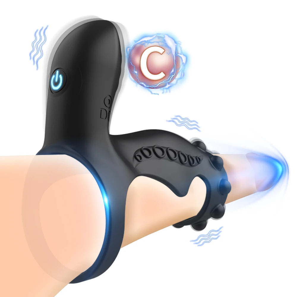 Sexspielzeug für Männer, vibrierender Penisring, verzögerte Ejakulation, Penisring, Klitoris, G-Punkt-Stimulation, männliche Penismassage, Paarspielzeug