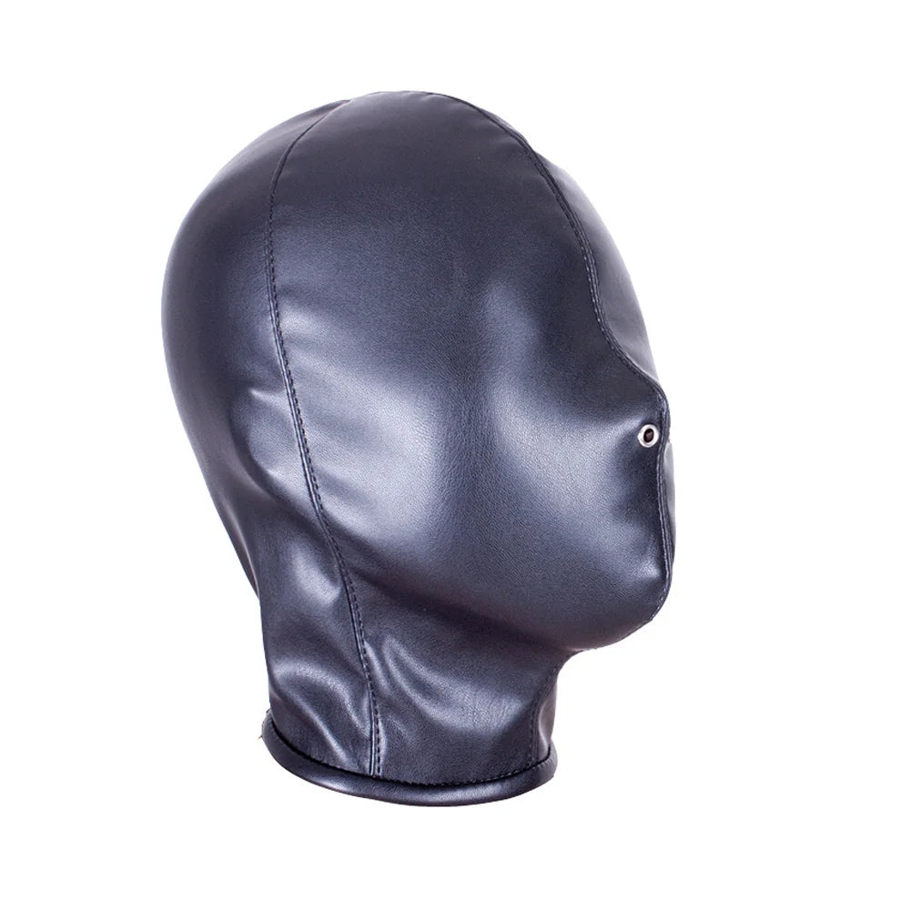 BDSM-Lederhaube, verstellbare Vollkopfbedeckung, sadistisches Sexspiel, Bestrafung, BDSM-Bondage-Training, Sexspielzeug für Erwachsene für Paare