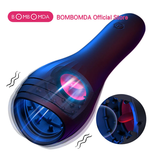 Sexspielzeug für Männer, wiederaufladbarer Penismassager mit 10 Vibratoren, männlicher Masturbator, Verzögerung, dauerhafter Eicheltrainer, Eichelvibrator für Männer