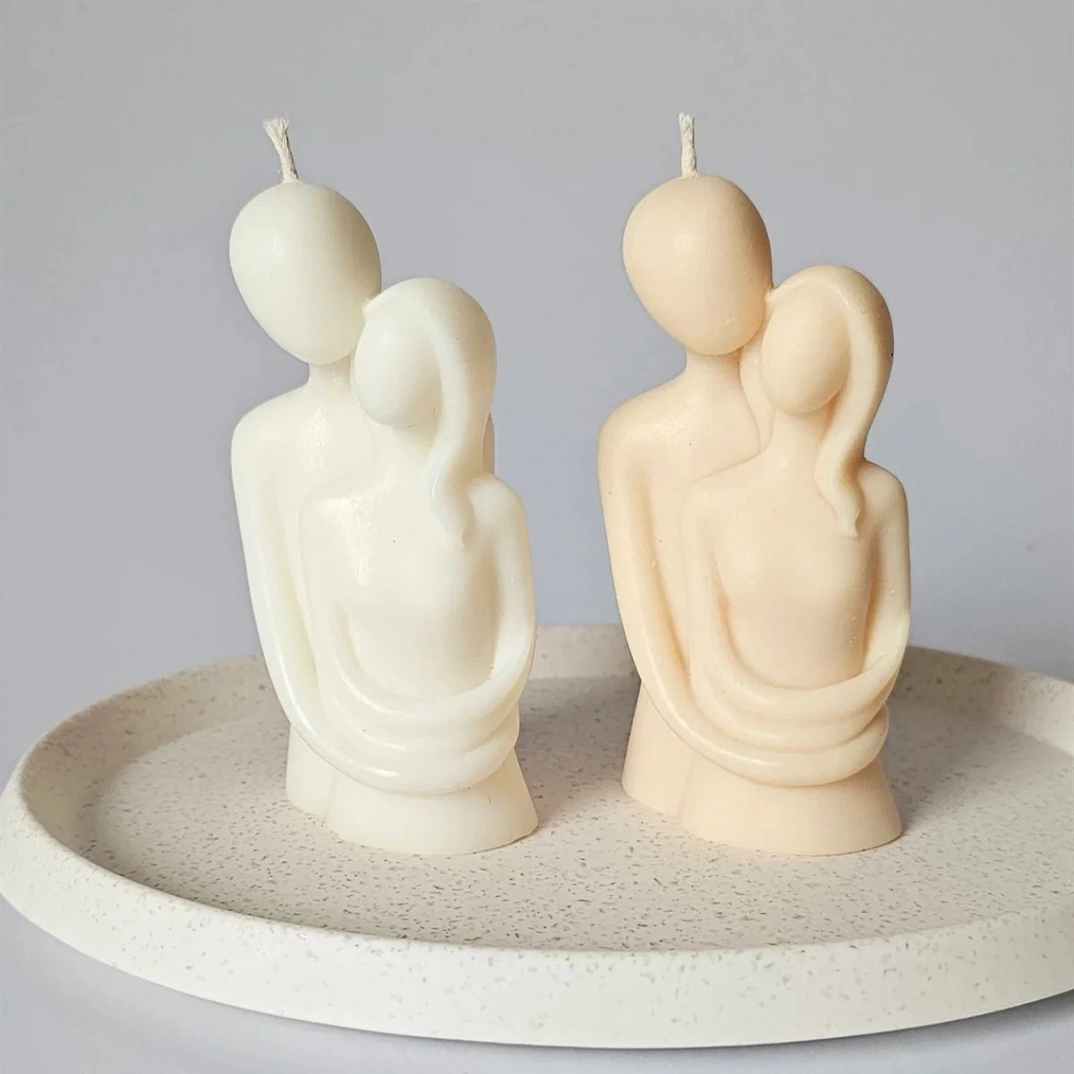 3D Embracing Men Women Scented Candle Simple Couple Lover Body Soy Wax Aroma Candle Home Wedding Supplies Unique Festive Gifts