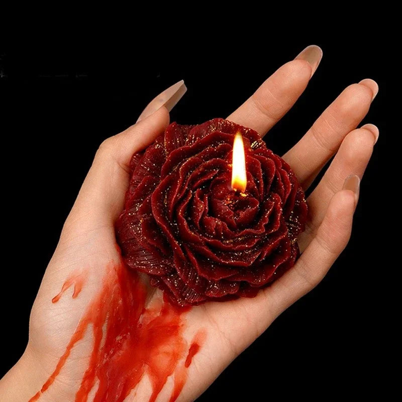 Rose Scented Low-Temperature Aromatherapy Candle for Couples Skin-Safe Valentine’s Day Gift Ideal for Romantic Date Nights