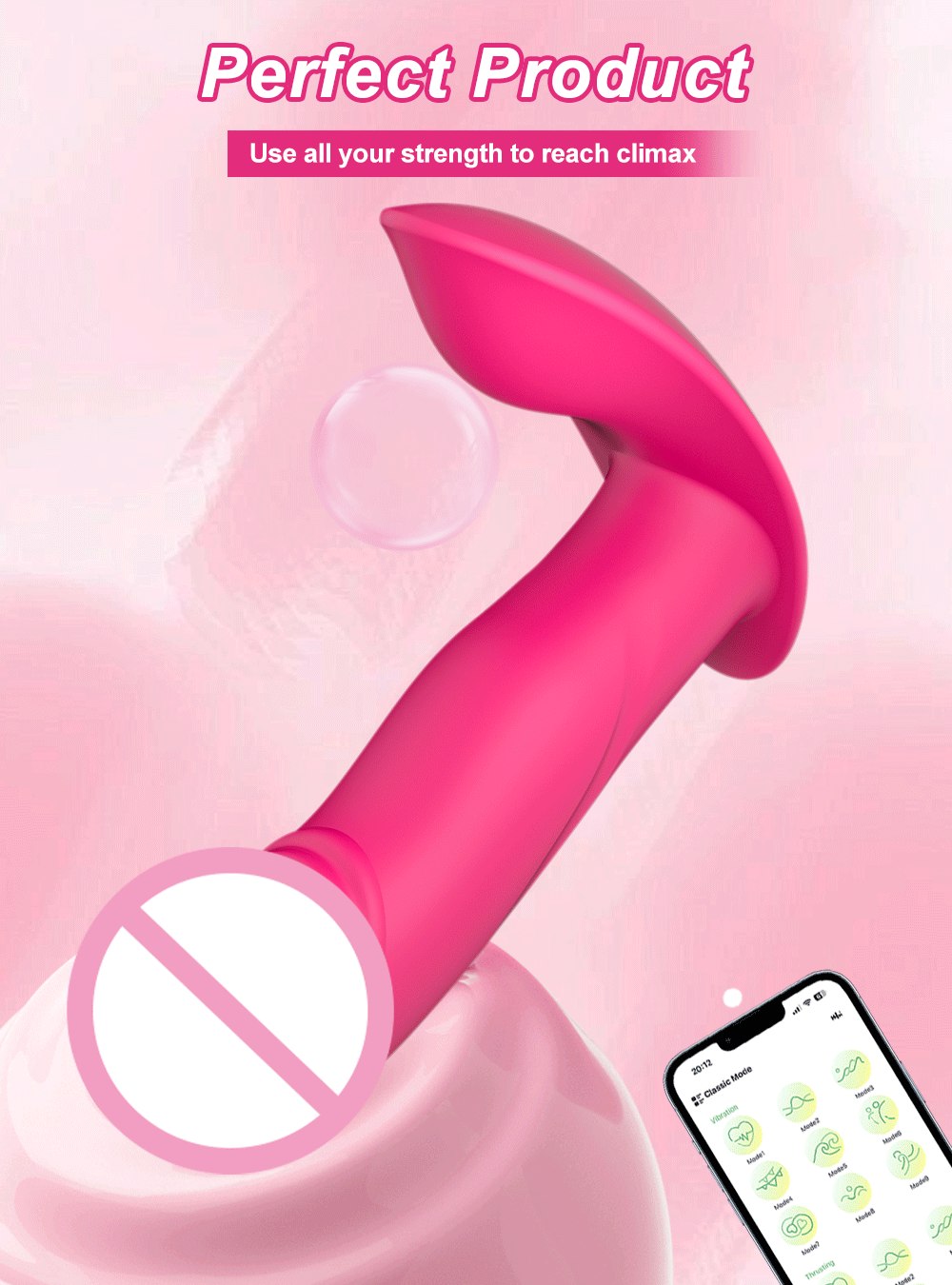 Vibrador vaginal con control por Bluetooth para masturbación femenina, estimulador de clítoris, vibrador portátil, productos eróticos para adultos.