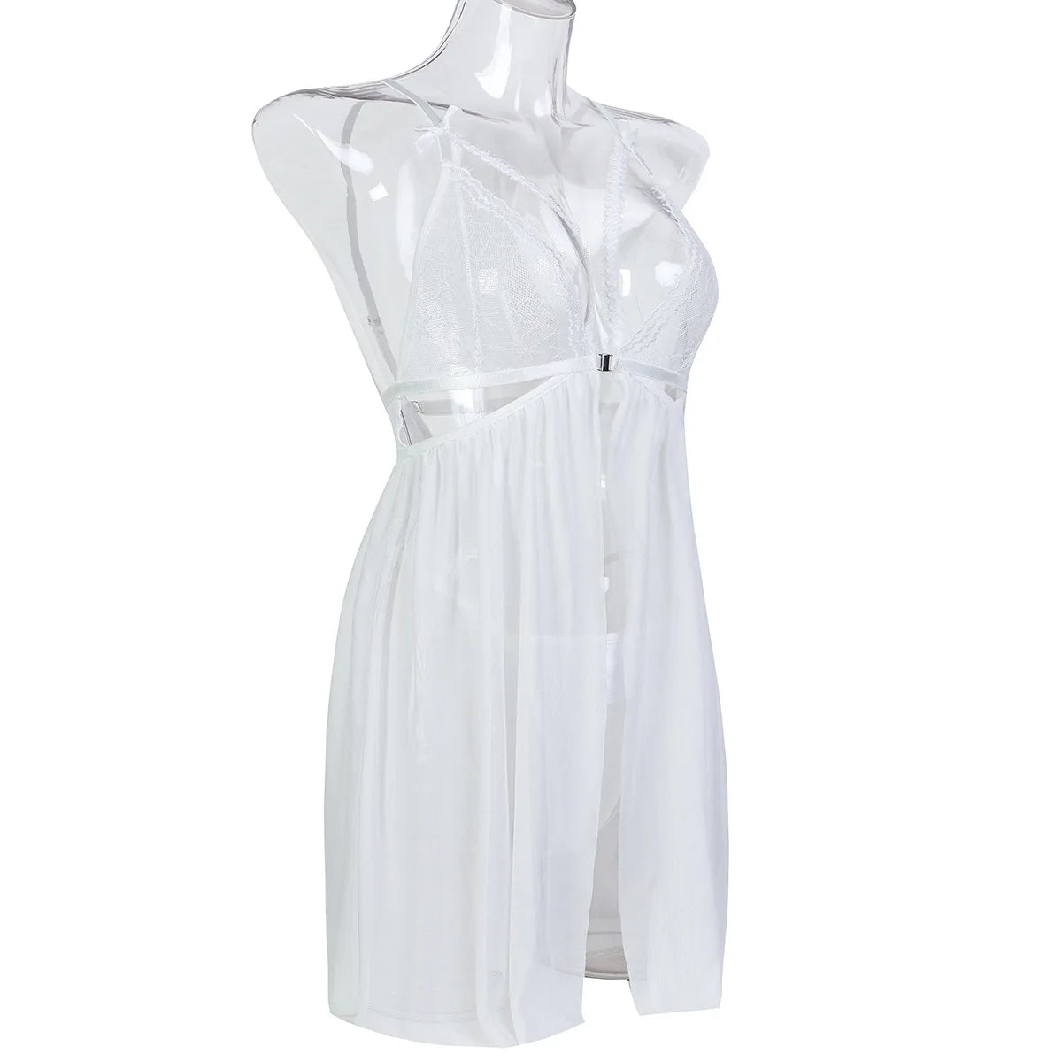 Lencería sexy para mujer, ropa interior erótica transparente, camisón con tanga, ropa de dormir