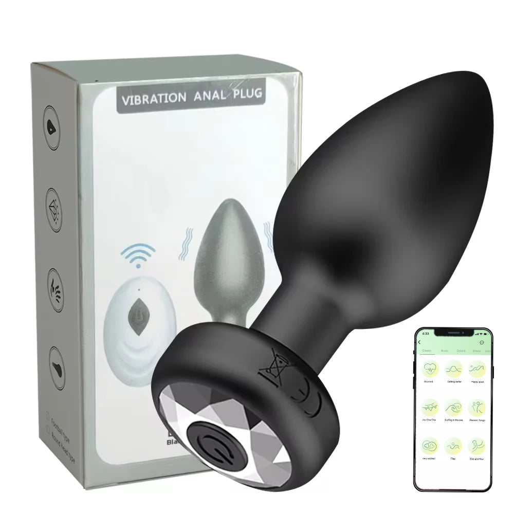 Vibrierender Analvibrator für Männer, 10 Vibrationen, kabellose Steuerung, Butt Plug, Sexspielzeug für Paare, Prostatamassagegerät, Produkte für Erwachsene und Schwule