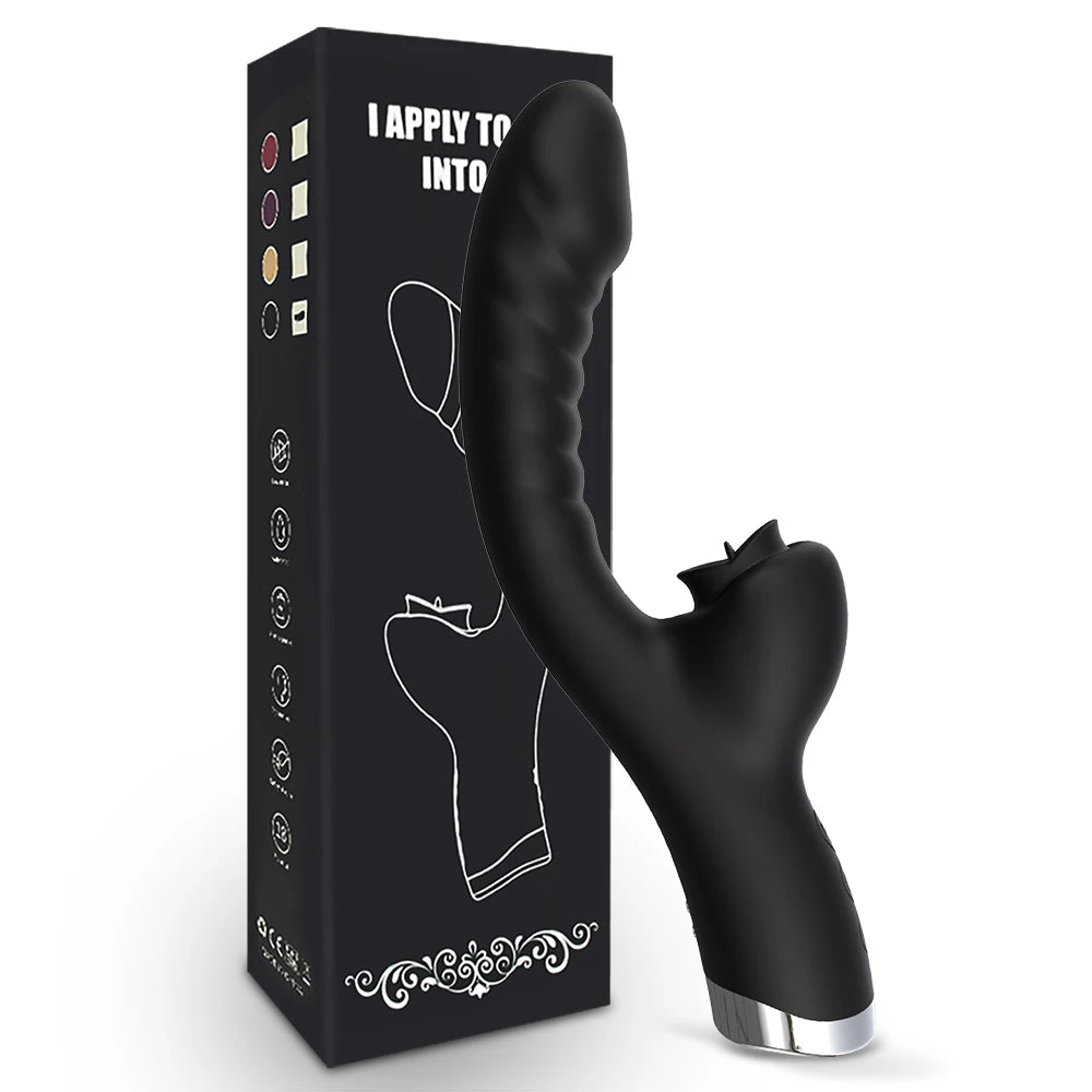 Vibrador para lamer la lengua 2 en 1, juguetes sexuales para mujeres adultas, consoladores, vibradores, estimulador de clítoris con 20 velocidades, producto sexual.