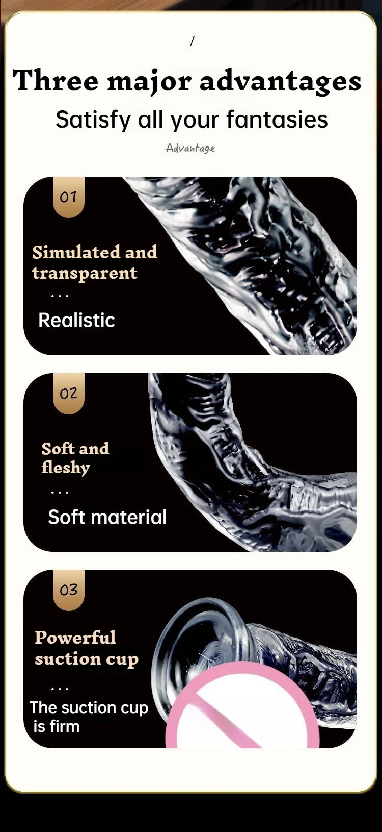 Consolador realista con ventosa para mujer, juguete sexual para adultos, masturbación anal vaginal, pene, consolador