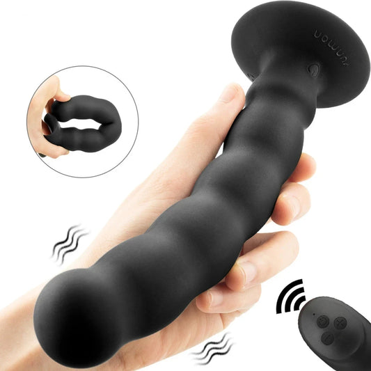 Juguetes sexuales para hombres y mujeres, masajeador de próstata, vibrador inalámbrico con control remoto, cuentas anales, tapón anal, estimulador del punto G, consolador vibrador para pene.