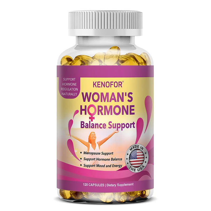 Kenofor Women's Health Balance Supplement, enthält Sojaflavonoide, hilft, die Stimmung zu regulieren und die Energie während der Wechseljahre zu verbessern