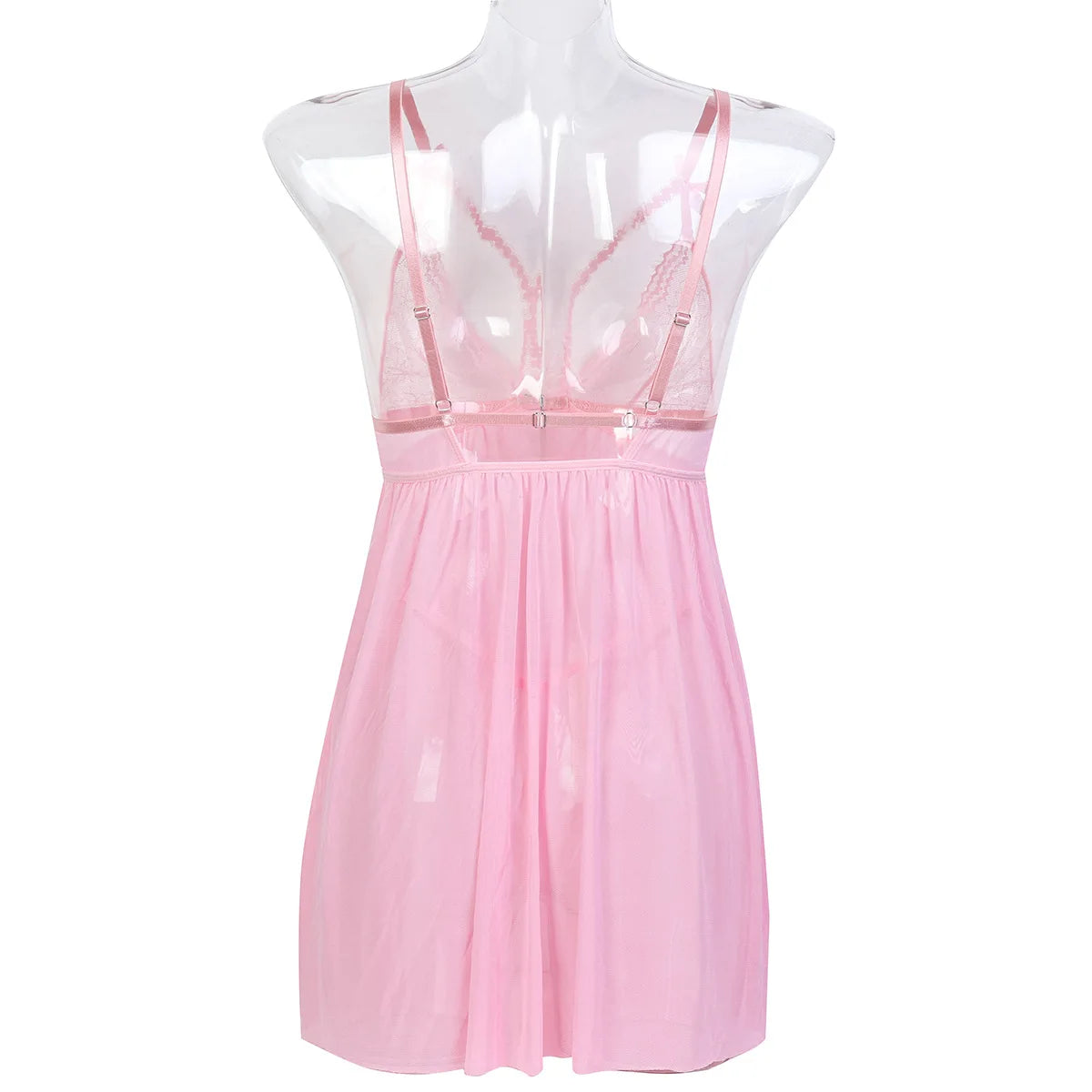 Lencería sexy para mujer, ropa interior erótica transparente, camisón con tanga, ropa de dormir