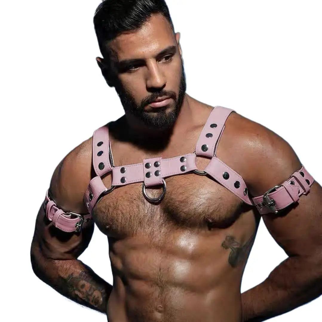 Bdsm Homme Harness Nighclubwear Schultergürtel Herren Fetisch Leder BDSM Bondage Sexual Body Chest sexy Outfits Herren