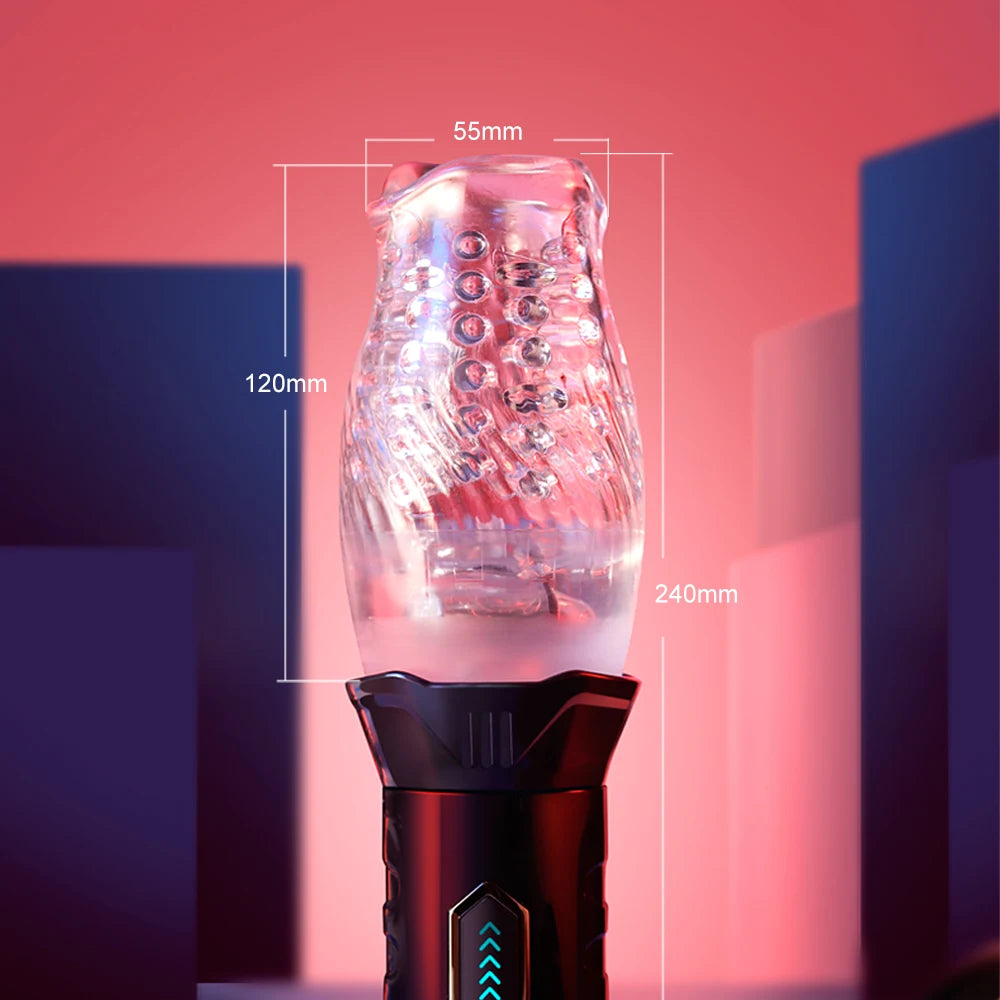 Juguetes sexuales para hombres, máquina automática eléctrica con pistón giratorio, masturbador masculino, copa, consolador vaginal, vibrador oral real.