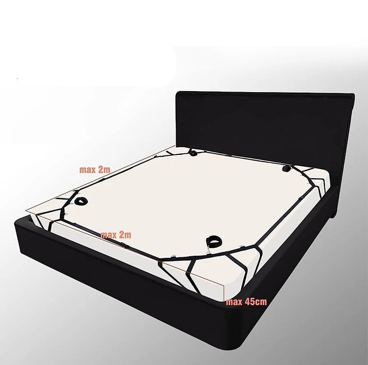 Esposas sexuales para ataduras de cama BDSM, esposas para tobillos, kit sexual sádico para esclavos SM, juego sexual para parejas, kit de herramientas para adultos mayores de 18 años, juguetes sexuales