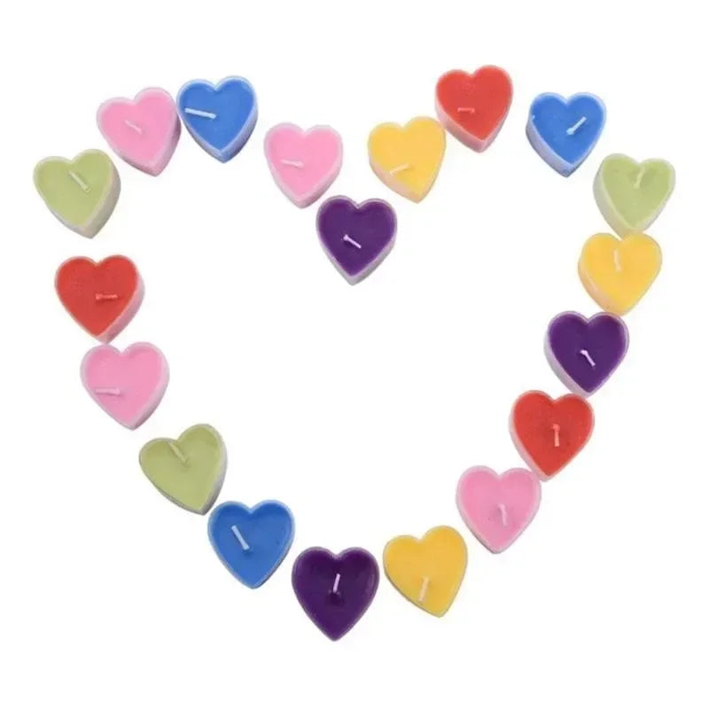 9 Creative Heart-shaped Candles/set Romantic Birthday Candles Lover Candles Dinner Proposal Scene Candles