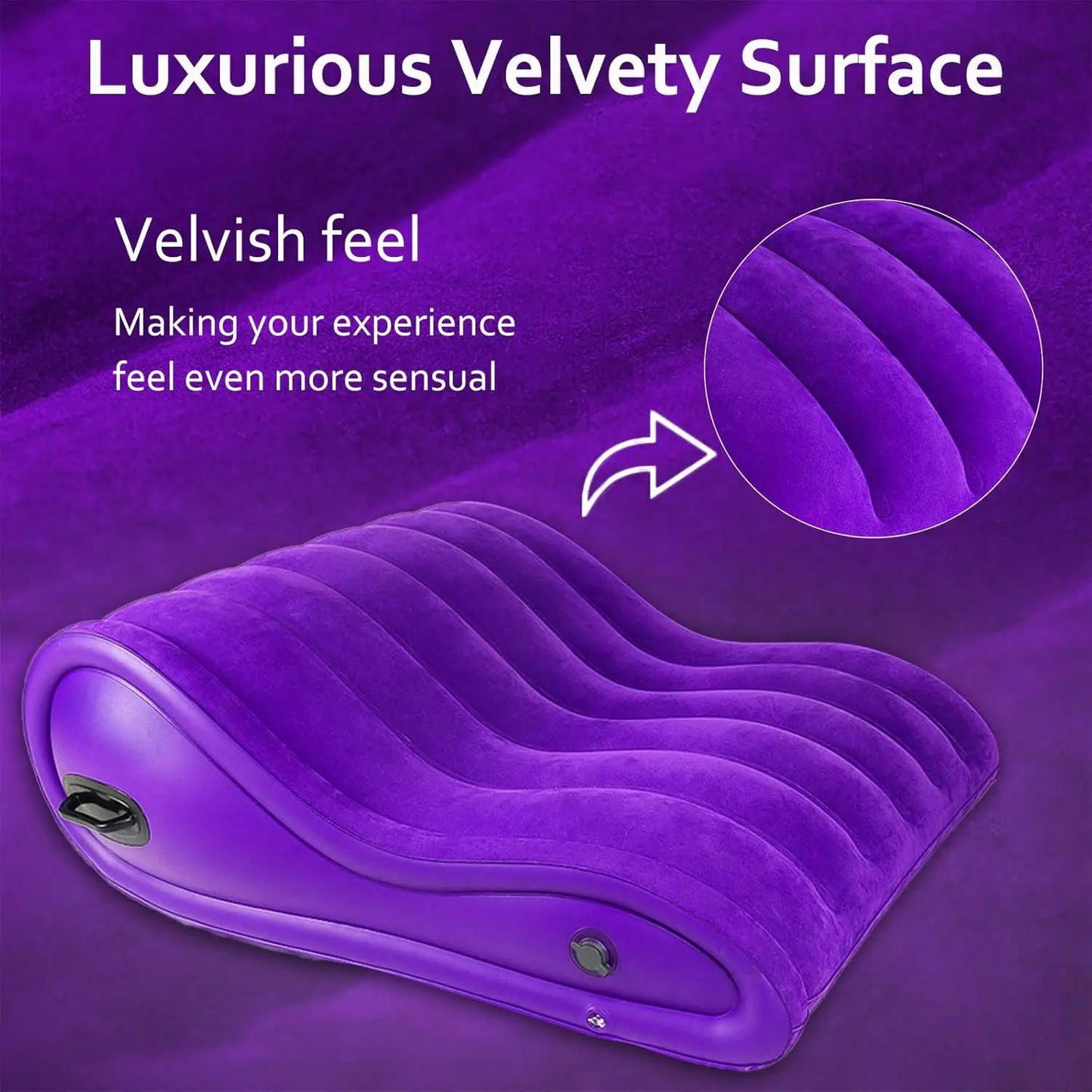 Sexy curvaceous sex pillows, sex toys, sex sofas are used for posture support. Couples' BDSM with handles bedroom sex furniture.