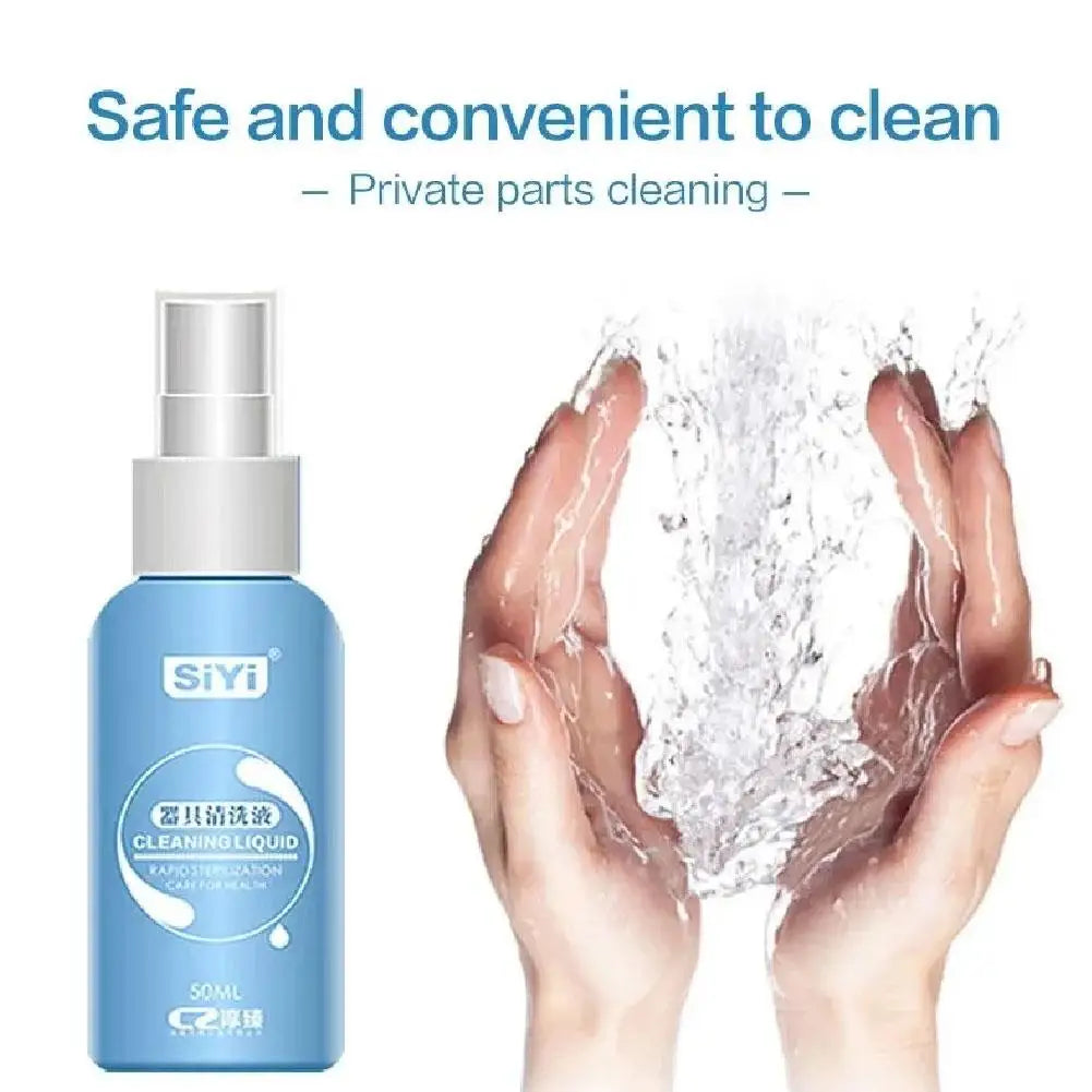 Limpiador antibacteriano de juguetes sexuales de 50 ml, líquido desinfectante para vibradores, botella de spray de limpieza segura para productos sexuales, esterilización.