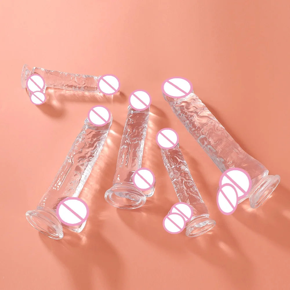 Consolador realista con ventosa para mujer, juguete sexual para adultos, masturbación anal vaginal, pene, consolador