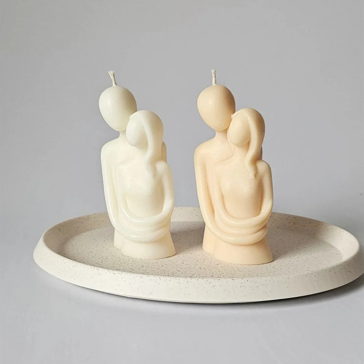 3D Embracing Men Women Scented Candle Simple Couple Lover Body Soy Wax Aroma Candle Home Wedding Supplies Unique Festive Gifts