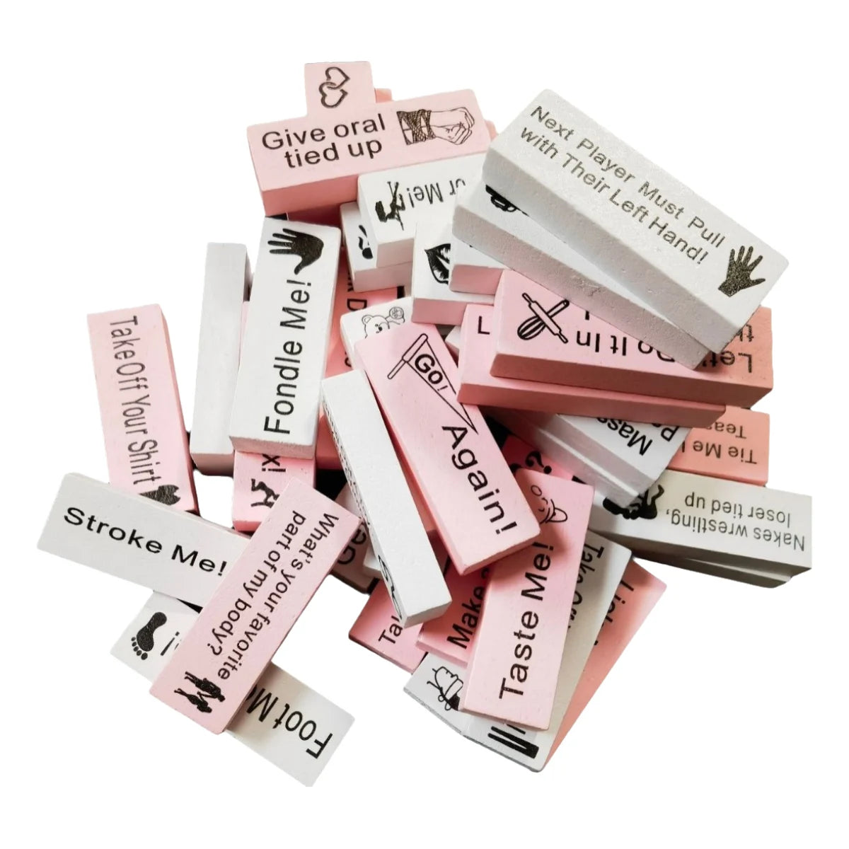 Juego de bloques sexuales de 48 piezas para adultos, juguetes sexuales, torre de bloques de madera, juego de parejas, San Valentín, juegos de apilamiento, producto SM