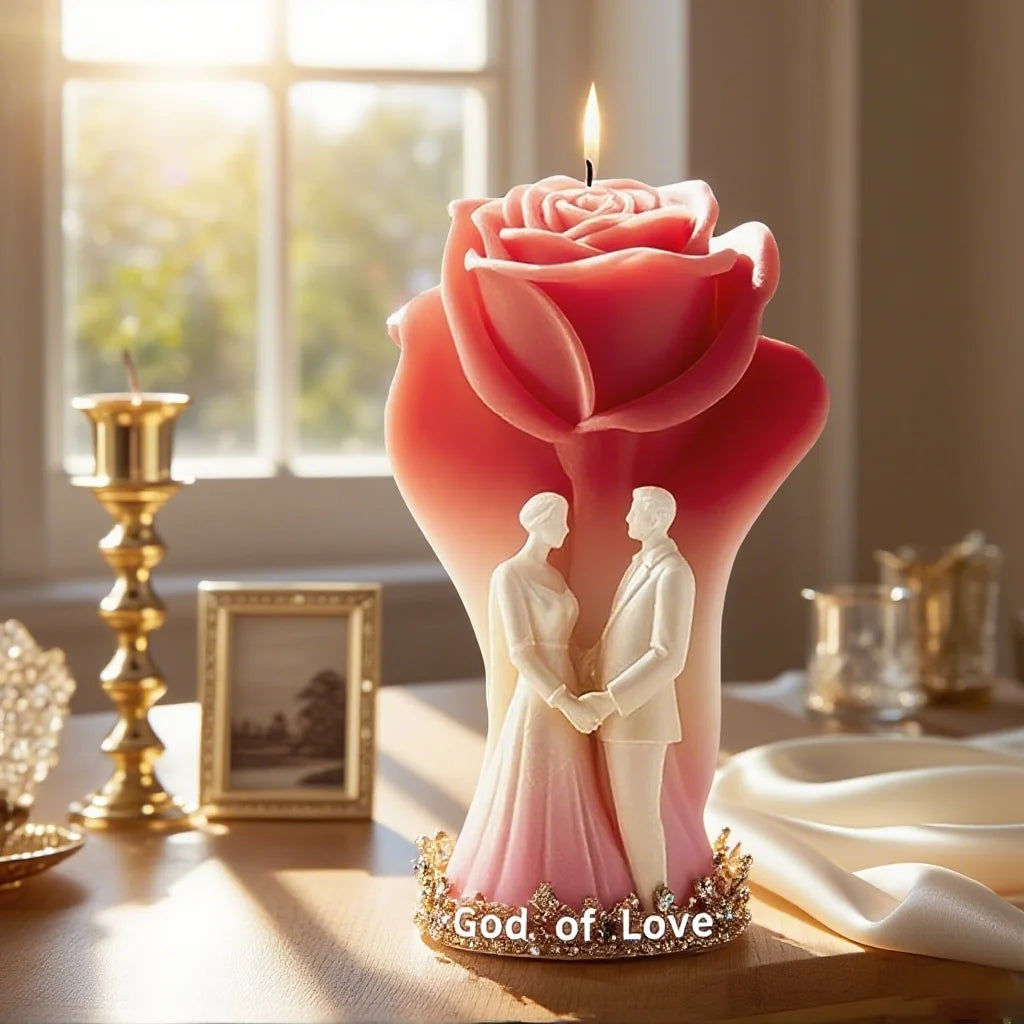 Romantic Rose Silicone Mold DIY Candle Wax Aroma Stone Craft Wedding Gift Home Decor Valentine Love Ornament