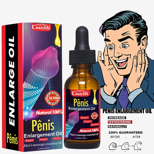 Penisvergrößerungsöl, Big Dick Wachstum, Erektionsverbesserung, Massageöl, Körperpflege für Erwachsene und Männer, sexy Orgasmusverzögerung, flüssiges Sexprodukt