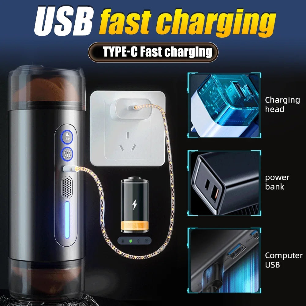 Juguetes para adultos, masturbador masculino, taza de bolsillo, vagina, penetración vaginal, masajeador de próstata, voz inteligente, juguetes sexuales para hombres