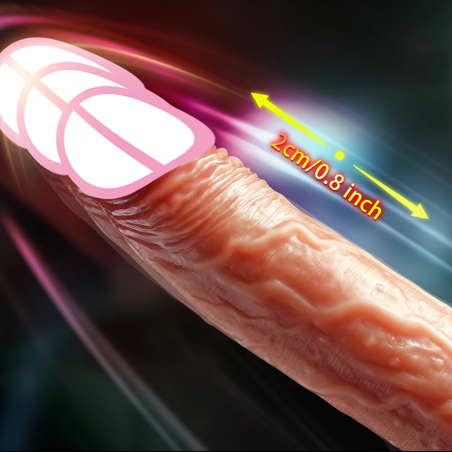 Consolador vibrador telescópico para mujer, de silicona, con punto G, realista, vibrador para masturbación, juguetes eróticos para adultos.