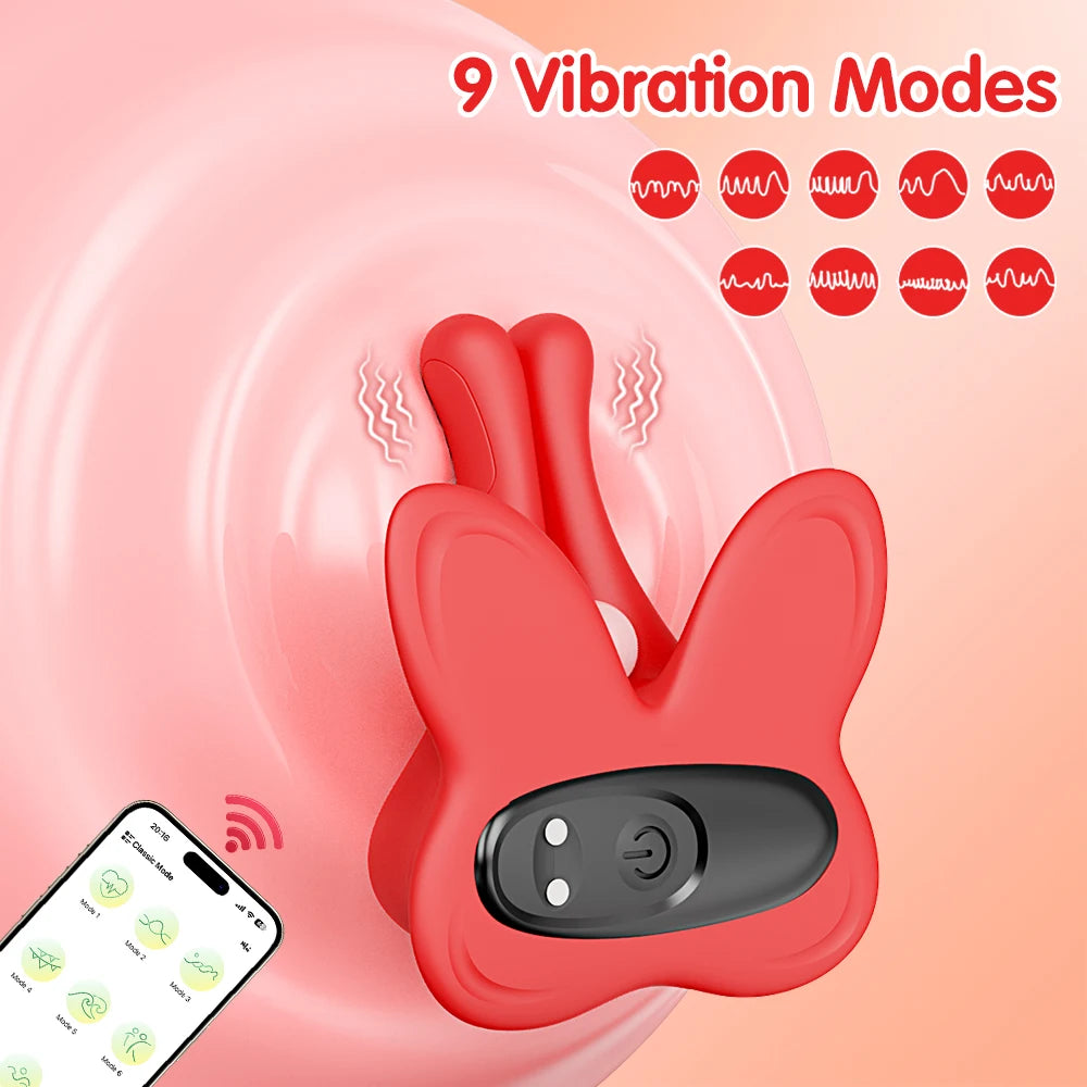 Pinzas vibradoras para pezones, estimulador de pezones con 9 modos de vibración, juguetes sexuales BDSM para adultos, para mujeres y parejas.