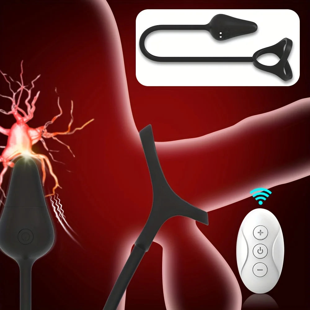 Männliches Sexspielzeug Vibrierender Penisring Vibrator Dildo Anal Butt Plug Prostata Massager Erwachsene Sexspielzeug für Männer Frauen Paare Stimulator