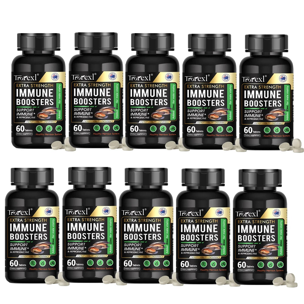 Testosteron-Booster für Männer, Potenzmittel, Steigerung von Energie und Ausdauer, Nahrungsergänzungsmittel für Muskelwachstum, Austern-Maca-Ginseng