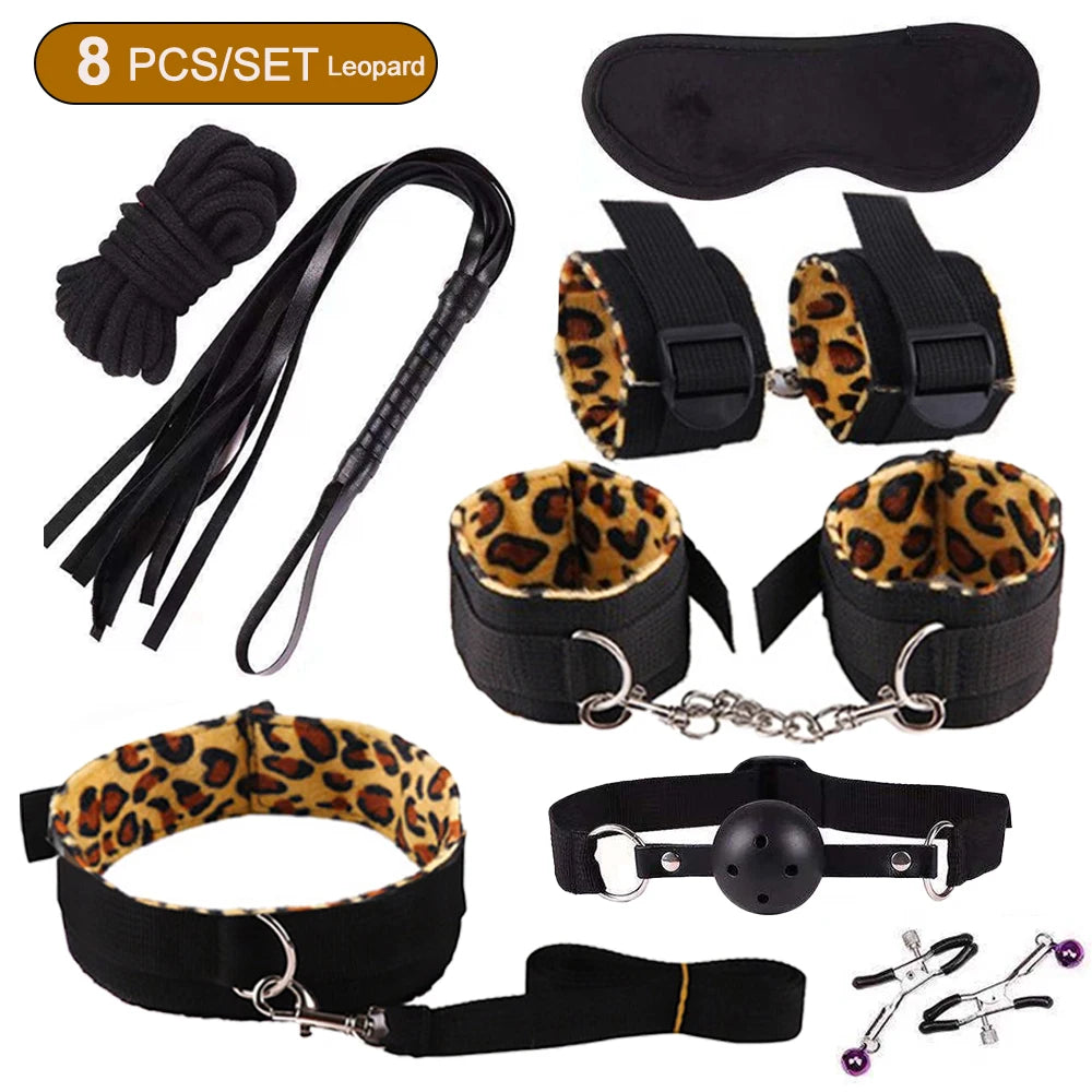 Kits sexys BDSM, peluches, bondage, esposas, juegos sexuales, látigo, mordaza, juguetes para adultos, accesorios exóticos, juguetes sexuales para parejas